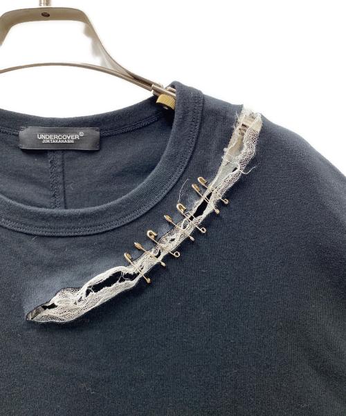 UNDERCOVER（アンダーカバー）UNDERCOVER (アンダーカバー) スラッシュラウンドTシャツ ブラック サイズ:3の古着・服飾アイテム
