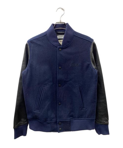 RHC Ron Herman（アールエイチシー ロンハーマン）RHC Ron Herman (アールエイチシー ロンハーマン) SURT (サート) PLAY BOY (プレイボーイ) コラボレザー切替スタジャン ネイビー サイズ:Mの古着・服飾アイテム