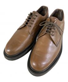 TOD'S（トッズ）の古着「プレーントゥ レザーレースアップシューズ」｜ブラウン