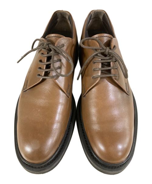 TOD'S（トッズ）TOD'S (トッズ) プレーントゥ レザーレースアップシューズ ブラウン サイズ:6 1/2の古着・服飾アイテム