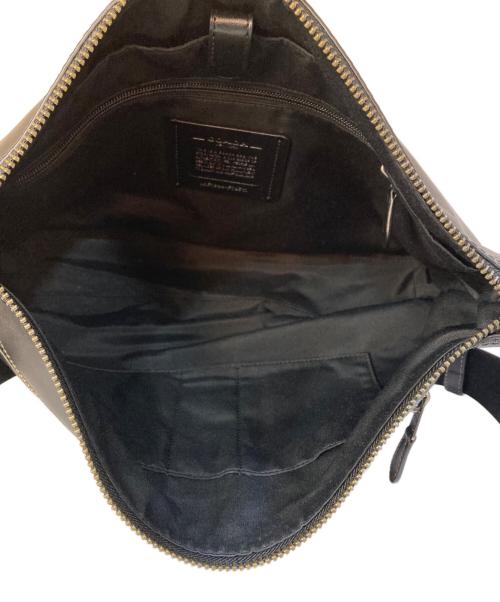 COACH（コーチ）COACH (コーチ) ブラック グラハム スムース カーフ レザー ソフト メッセンジャ －バッグ ブラウンの古着・服飾アイテム
