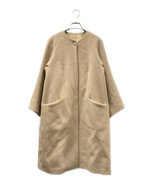 Sybilla（シビラ）Sybilla (シビラ) ノーカラーコクーンウールコート ベージュ サイズ:SIZE Mの古着・服飾アイテム