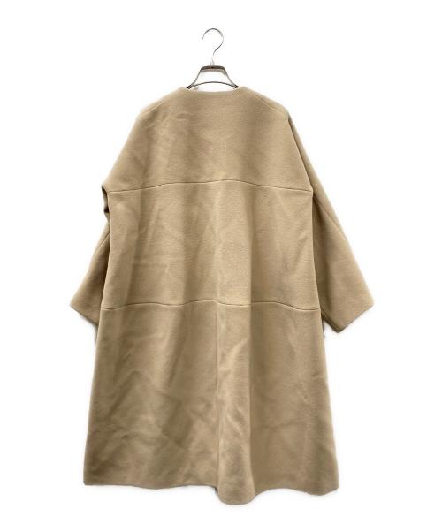 Sybilla（シビラ）Sybilla (シビラ) ノーカラーコクーンウールコート ベージュ サイズ:SIZE Mの古着・服飾アイテム