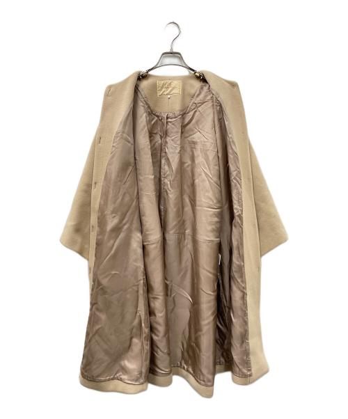Sybilla（シビラ）Sybilla (シビラ) ノーカラーコクーンウールコート ベージュ サイズ:SIZE Mの古着・服飾アイテム