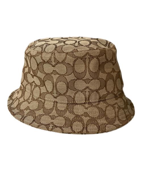 COACH（コーチ）COACH (コーチ) シグネチャー ジャカード バケット ハット ベージュ サイズ:Freeの古着・服飾アイテム
