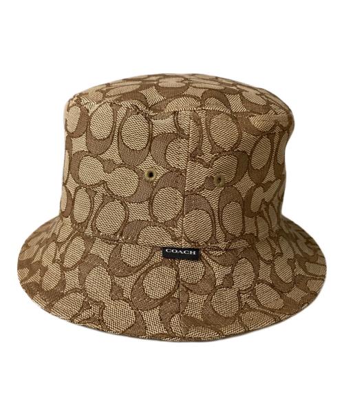 COACH（コーチ）COACH (コーチ) シグネチャー ジャカード バケット ハット ベージュ サイズ:Freeの古着・服飾アイテム