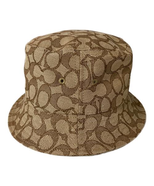 COACH（コーチ）COACH (コーチ) シグネチャー ジャカード バケット ハット ベージュ サイズ:Freeの古着・服飾アイテム