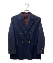 Spick and Span（スピック＆スパン）の古着「ウール先染めダブルジャケット」｜ネイビー