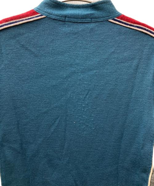 Hysteric Glamour（ヒステリックグラマー）Hysteric Glamour (ヒステリックグラマー) アームロゴ アクリルニットジャケット ブルー サイズ:Mの古着・服飾アイテム