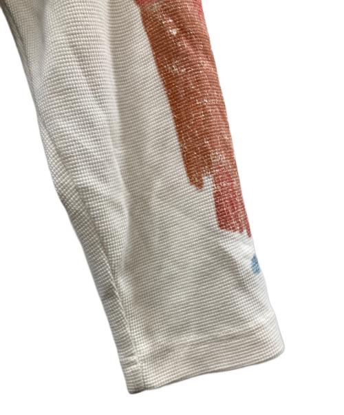 THE BOY HAS NO PATIENCE（ザボーイハズノーパティエンス）THE BOY HAS NO PATIENCE (ザボーイハズノーパティエンス) Double Saints Mural Patched L/S Tee 長袖Tシャツ グレー サイズ:Ｓの古着・服飾アイテム