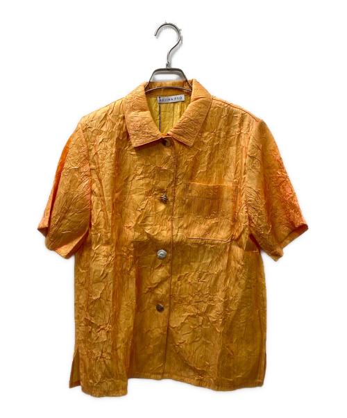 REJINA PYO（レジーナ ピョウ）REJINA PYO (レジーナ ピョウ) MILA SHIRT 半袖シャツ オレンジ サイズ:Sの古着・服飾アイテム