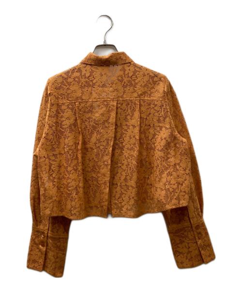 PUBLIC TOKYO（パブリックトウキョウ）PUBLIC TOKYO (パブリックトウキョウ) コットンレースフロントZIPシャツ オレンジ サイズ:Freeの古着・服飾アイテム