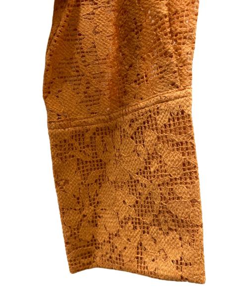 PUBLIC TOKYO（パブリックトウキョウ）PUBLIC TOKYO (パブリックトウキョウ) コットンレースフロントZIPシャツ オレンジ サイズ:Freeの古着・服飾アイテム