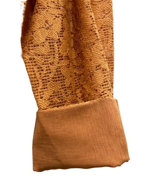 PUBLIC TOKYO（パブリックトウキョウ）PUBLIC TOKYO (パブリックトウキョウ) コットンレースフロントZIPシャツ オレンジ サイズ:Freeの古着・服飾アイテム