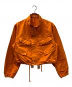 AUTHENオーセン）の古着「ミリタリーショートジャケット」｜オレンジ