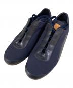 LOUIS VUITTONルイ ヴィトン）の古着「レザー切替スニーカー」｜ネイビー