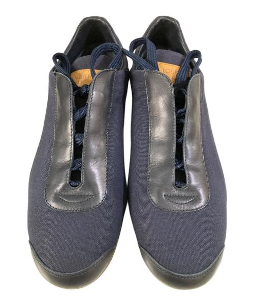 LOUIS VUITTON（ルイ ヴィトン）LOUIS VUITTON (ルイ ヴィトン) レザー切替スニーカー ネイビー サイズ:37の古着・服飾アイテム