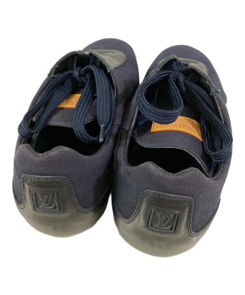 LOUIS VUITTON（ルイ ヴィトン）LOUIS VUITTON (ルイ ヴィトン) レザー切替スニーカー ネイビー サイズ:37の古着・服飾アイテム