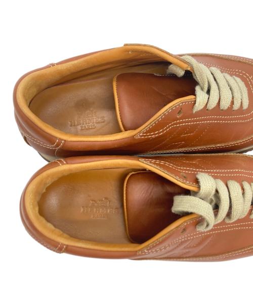 HERMES（エルメス）HERMES (エルメス) レザースニーカー ブラウン サイズ:37の古着・服飾アイテム