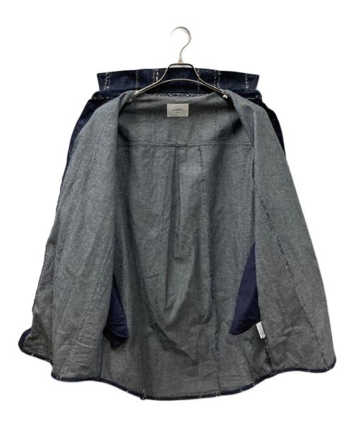 Ameri（アメリ）AMERI (アメリ) NEEDLE STRIPE DENIM SHIRT デニムジャケット インディゴ サイズ:Mの古着・服飾アイテム