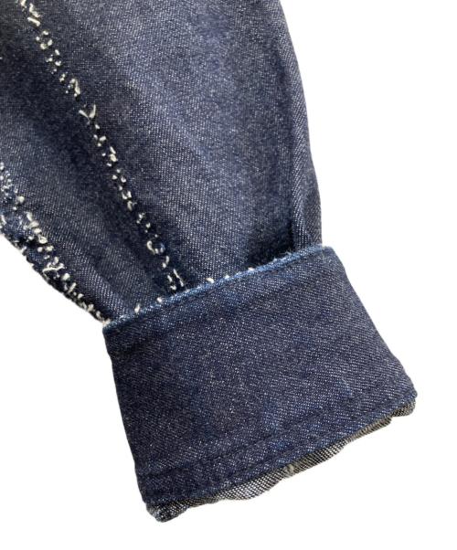 Ameri（アメリ）AMERI (アメリ) NEEDLE STRIPE DENIM SHIRT デニムジャケット インディゴ サイズ:Mの古着・服飾アイテム