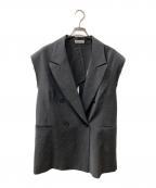 MAISON SPECIALメゾンスペシャル）の古着「Back Slit Cut off Over  ジレ」｜グレー