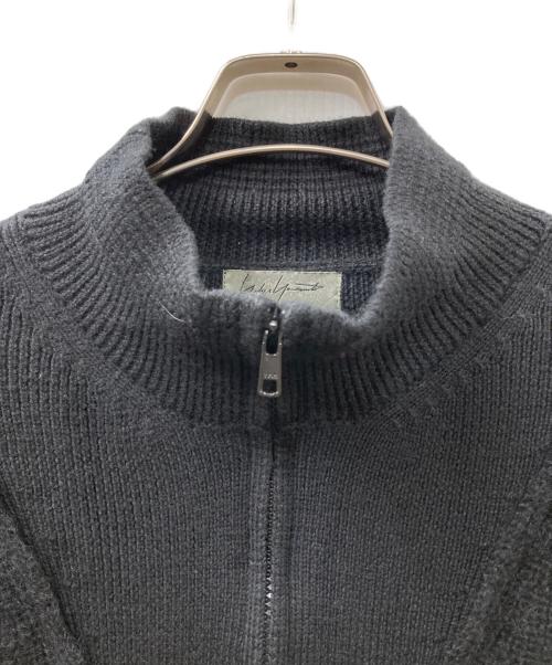 Yohji Yamamoto pour homme（ヨウジヤマモト プールオム）Yohji Yamamoto pour homme (ヨウジヤマモト プールオム) ウールナイロンニットジップジャケット ブラック サイズ:3の古着・服飾アイテム