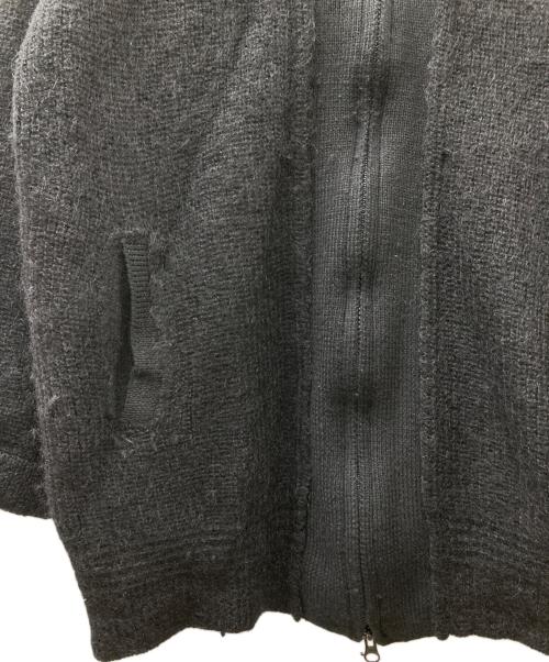 Yohji Yamamoto pour homme（ヨウジヤマモト プールオム）Yohji Yamamoto pour homme (ヨウジヤマモト プールオム) ウールナイロンニットジップジャケット ブラック サイズ:3の古着・服飾アイテム