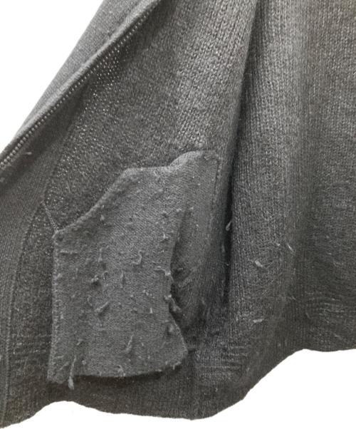 Yohji Yamamoto pour homme（ヨウジヤマモト プールオム）Yohji Yamamoto pour homme (ヨウジヤマモト プールオム) ウールナイロンニットジップジャケット ブラック サイズ:3の古着・服飾アイテム