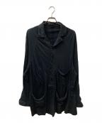 Yohji Yamamoto pour hommeヨウジヤマモト プールオム）の古着「コットンロングシャツ」｜ブラック