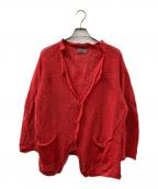 Yohji Yamamoto pour hommeヨウジヤマモト プールオム）の古着「コットンラミークロシェニットジャケット」｜レッド