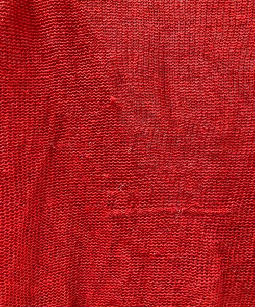 Yohji Yamamoto pour homme（ヨウジヤマモト プールオム）Yohji Yamamoto pour homme (ヨウジヤマモト プールオム) コットンラミークロシェニットジャケット レッド サイズ:3の古着・服飾アイテム