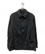 Yohji Yamamoto pour hommeヨウジヤマモト プールオム）の古着「シワ加工シャツジャケット」｜ブラック