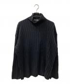 Yohji Yamamoto pour hommeヨウジヤマモト プールオム）の古着「切替リブタートルニット ハイネックニット」｜ブラック