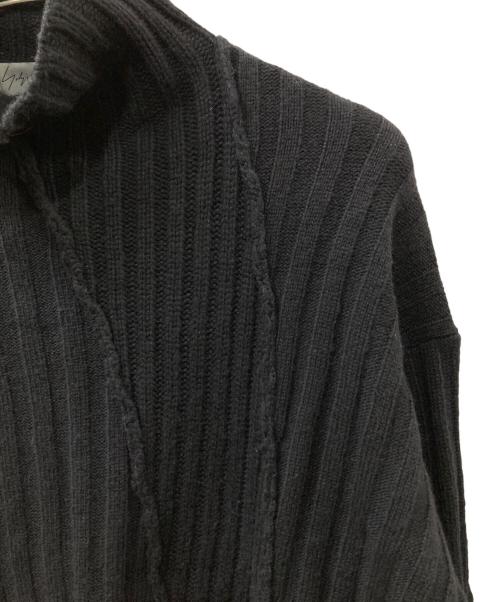 Yohji Yamamoto pour homme（ヨウジヤマモト プールオム）Yohji Yamamoto pour homme (ヨウジヤマモト プールオム) 切替リブタートルニット ハイネックニット ブラック サイズ:3の古着・服飾アイテム