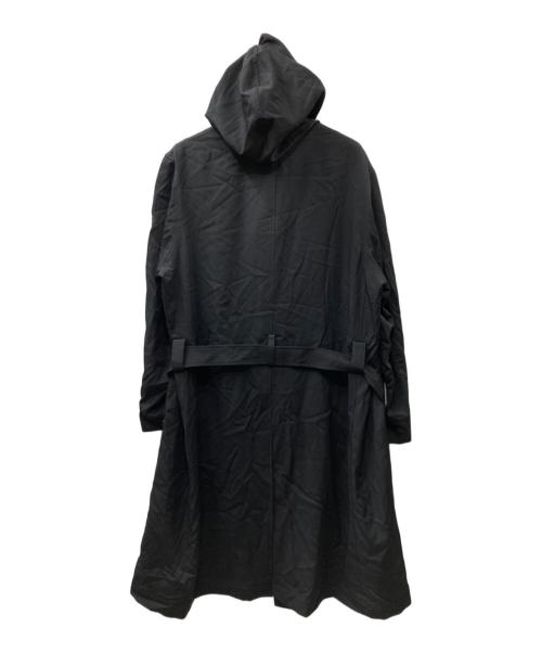 REGULATION Yohji Yamamoto（レギュレーションヨウジヤマモト）REGULATION Yohji Yamamoto (レギュレーションヨウジヤマモト) ウールフーデットコート ブラック サイズ:3の古着・服飾アイテム