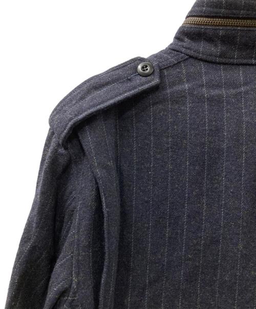 JUNYA WATANABE CdG MAN（ジュンヤ ワタナベ コム デ ギャルソン マン）JUNYA WATANABE CdG MAN (ジュンヤ ワタナベ コム デ ギャルソン マン) M65 ウールモヘアストライプジャケット ネイビー サイズ:Mの古着・服飾アイテム