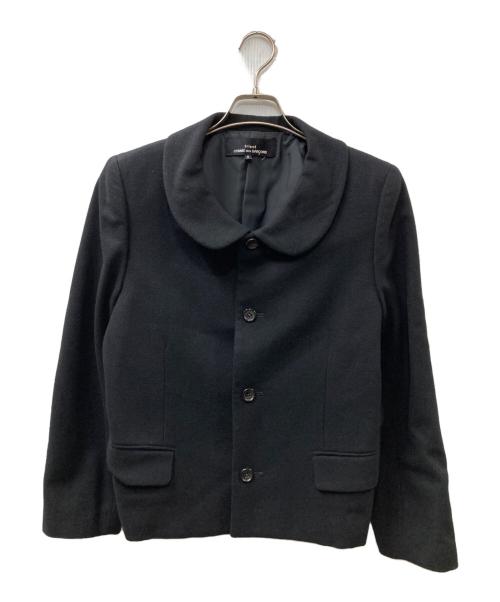 tricot COMME des GARCONS（トリココムデギャルソン）tricot COMME des GARCONS (トリココムデギャルソン) ウール丸襟ジャケット ブラック サイズ:Ｓの古着・服飾アイテム
