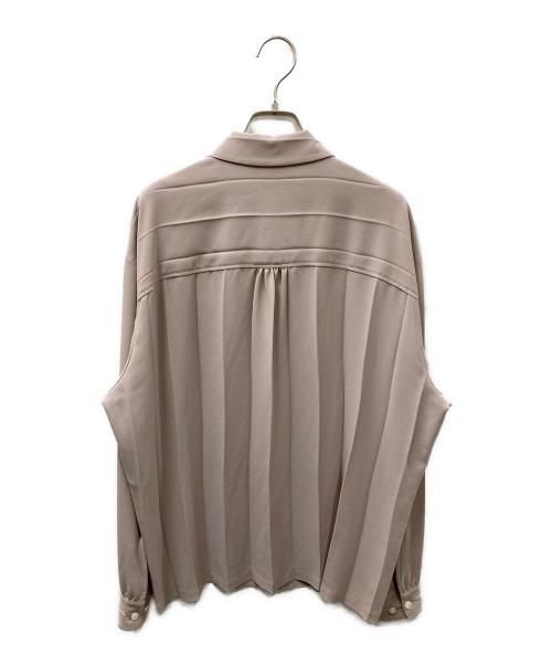UNDERCOVER（アンダーカバー）UNDERCOVER (アンダーカバー) プリーツ加工オープンカラーシャツ ベージュ サイズ:2の古着・服飾アイテム