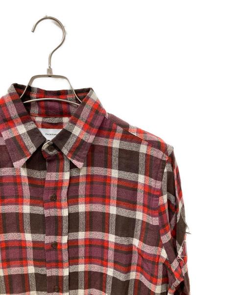 FACETASM（ファセッタズム）FACETASM (ファセッタズム) チェックシャツ レッド サイズ:00の古着・服飾アイテム