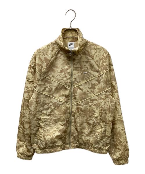 NIKE（ナイキ）NIKE (ナイキ) ウーブン フルジップ プリント ジャケット ベージュ サイズ:Sの古着・服飾アイテム