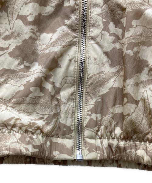 NIKE（ナイキ）NIKE (ナイキ) ウーブン フルジップ プリント ジャケット ベージュ サイズ:Sの古着・服飾アイテム