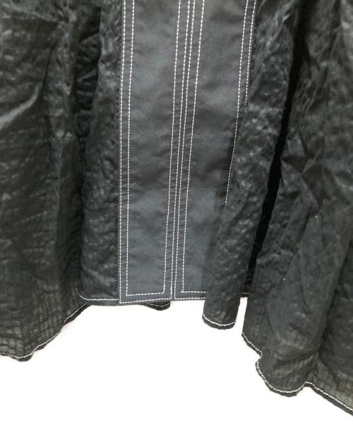 MURRAL（ミューラル）MURRAL (ミューラル) ウェーブコットンティアードドレス ブラック サイズ:2の古着・服飾アイテム