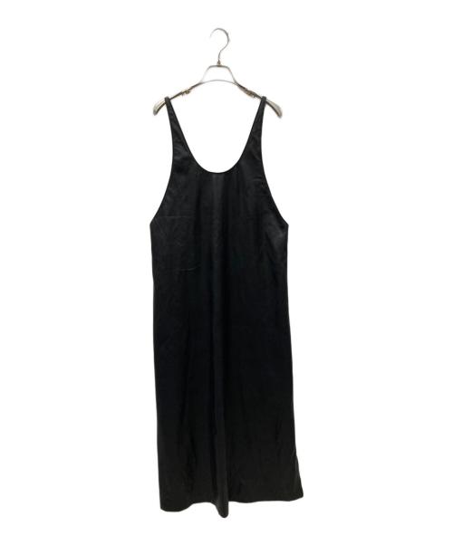 CITYSHOP（シティショップ）CITYSHOP (シティショップ) FAUX LEATHER DRESS キャミソールワンピース ブラック サイズ:38の古着・服飾アイテム