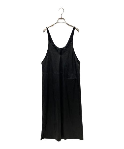 CITYSHOP（シティショップ）CITYSHOP (シティショップ) FAUX LEATHER DRESS キャミソールワンピース ブラック サイズ:38の古着・服飾アイテム