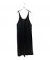 CITYSHOP（シティショップ）の古着「FAUX LEATHER DRESS キャミソールワンピース」｜ブラック