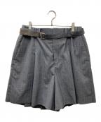 sacaiサカイ）の古着「Chalk Stripe Shorts ハーフパンツ」｜グレー