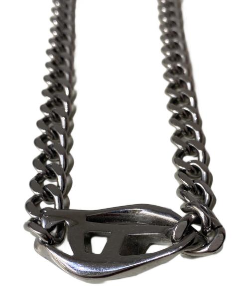 DIESEL（ディーゼル）DIESEL (ディーゼル) Dロゴチェーン ネックレス シルバーカラーの古着・服飾アイテム