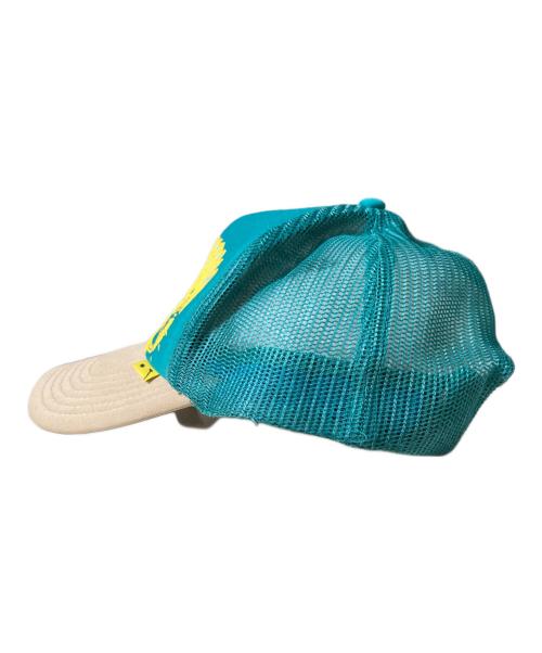KAPITAL（キャピタル）KAPITAL (キャピタル) KOUNTRY Flee Wheelin Trucker Hat メッシュキャップ ブルー×ベージュ サイズ:SIZE Freeの古着・服飾アイテム