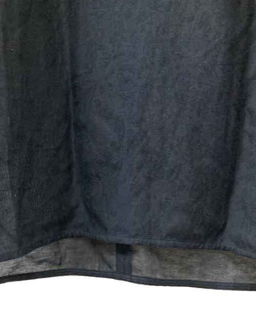 Mame Kurogouchi（マメクロゴウチ）Mame Kurogouchi (マメクロゴウチ) Botanical Motif Sheer Deep V-Neck Dress シャツワンピース ブラック サイズ:SIZE 1の古着・服飾アイテム